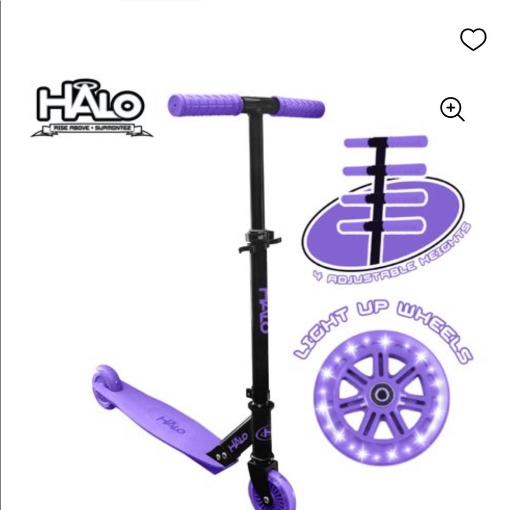 Purple Scooter with Light up Wheels